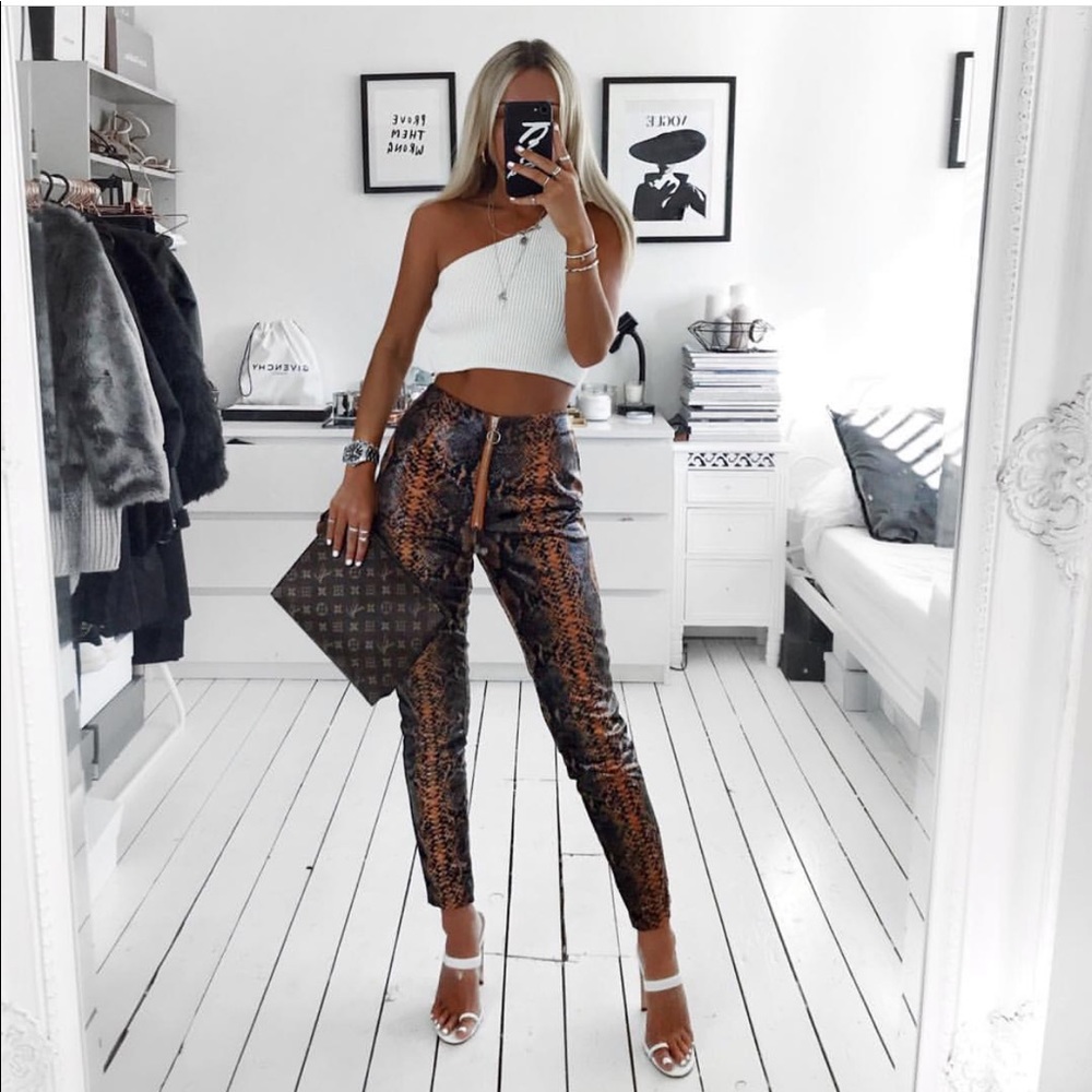 Snake skin pants